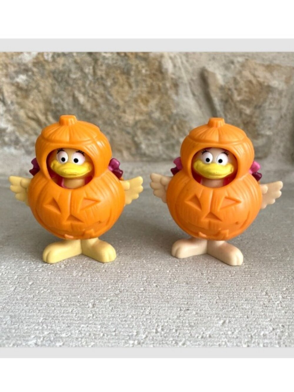 2 Vintage 1995 McDonalds Happy Meal #8 Birdie Halloween Pumpkin Costume Figurine